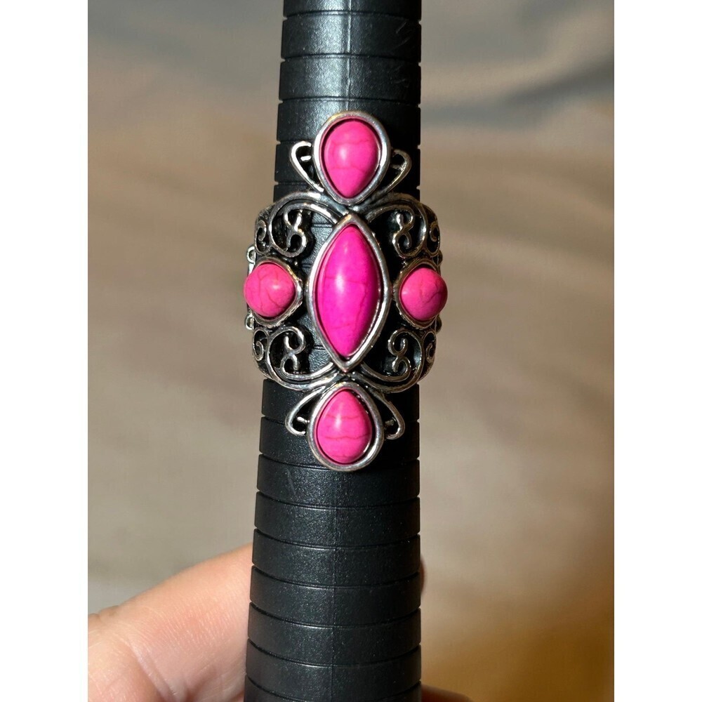 Paparazzi Pink Stone Adjustable Stretch Ring